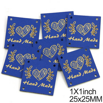 20 vnt. rankų darbo etikečių etiketės 1 colio širdies odinė etiketė rankų darbo drabužių etiketės Rankų darbo „pasidaryk pats“ skrybėlių krepšys drabužių priedams siūti