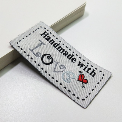 100 komada ručno izrađenih naljepnica s ljubavnim srcem tkane naljepnice za odjeću tkane oznake DIY naljepnice za zastave za pribor za šivanje odjeće