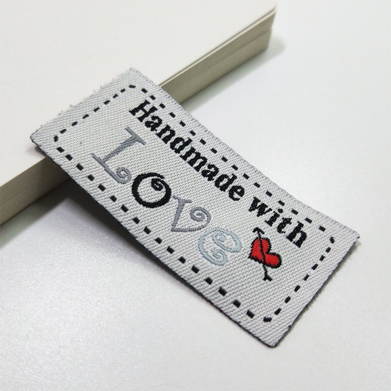 100 komada ručno izrađenih naljepnica s ljubavnim srcem tkane naljepnice za odjeću tkane oznake DIY naljepnice za zastave za pribor za šivanje odjeće