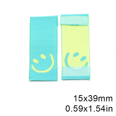 50 komada Ručno izrađene oznake s osmijehom, pamučne naljepnice za odjeću, vez, ručno izrađene oznake za dječju odjeću, dodaci za odjeću