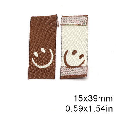 50 komada Ručno izrađene oznake s osmijehom, pamučne naljepnice za odjeću, vez, ručno izrađene oznake za dječju odjeću, dodaci za odjeću