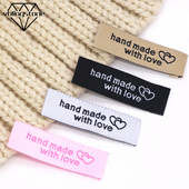 20tk Sildid Sildid Käsitsi valmistatud armastusega Silt Puuvillane Kootud Riided Silt Voldik Käsitsi valmistatud Sildid mütsi/korvi/salli õmblemise tarvikud