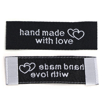 20tk Sildid Sildid Käsitsi valmistatud armastusega Silt Puuvillane Kootud Riided Silt Voldik Käsitsi valmistatud Sildid mütsi/korvi/salli õmblemise tarvikud