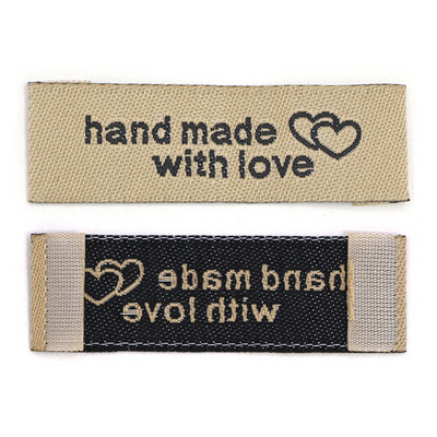 20tk Sildid Sildid Käsitsi valmistatud armastusega Silt Puuvillane Kootud Riided Silt Voldik Käsitsi valmistatud Sildid mütsi/korvi/salli õmblemise tarvikud