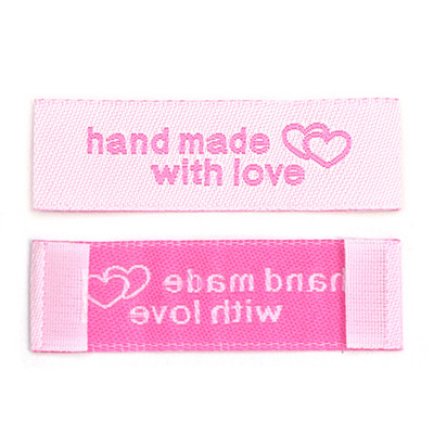 20tk Sildid Sildid Käsitsi valmistatud armastusega Silt Puuvillane Kootud Riided Silt Voldik Käsitsi valmistatud Sildid mütsi/korvi/salli õmblemise tarvikud