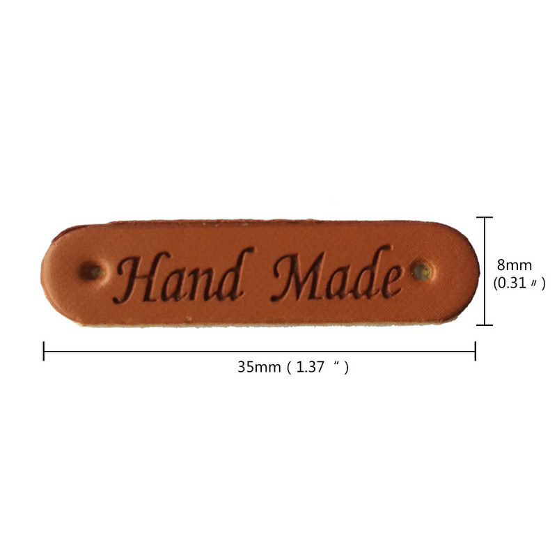 8 parinktys Mažos rankų darbo odinės etiketės drabužiams Dovanų kepurė Siuvimo spalvos Odinės etiketės Rankų darbo odinės odos dekoratyvinės etiketės