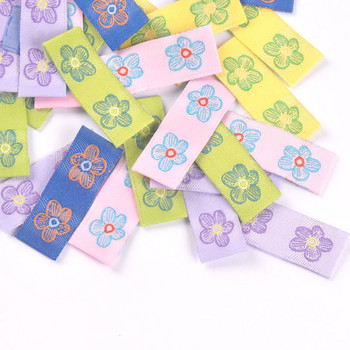 50 τεμ. Χρώμα καραμέλα Μικτό σχέδιο λουλουδιών Ετικέτες κεντήματα Ετικέτες ρούχων για αξεσουάρ ραπτικής Τσάντα ρούχων Χειροποίητα DIY προμήθειες