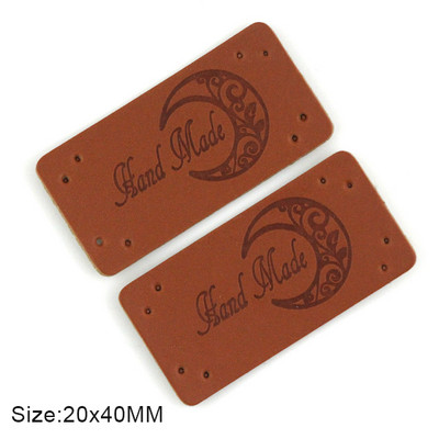 PU odos etiketės siuvimo reikmenims Rankų darbo etiketės 20*40MM rudos etiketės Rankų darbo drabužiams Kepurės DIY Rankdarbiai