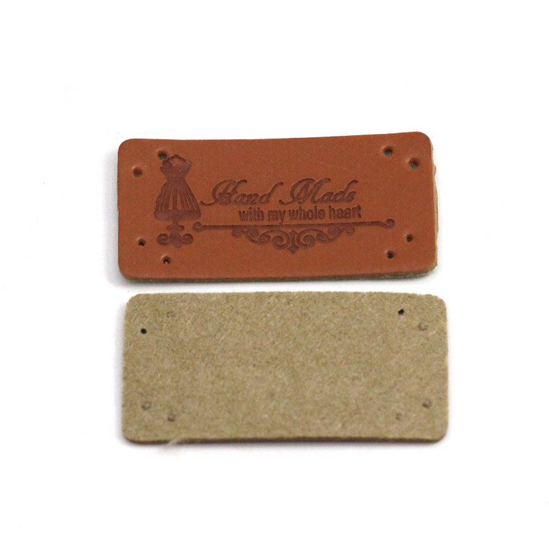 PU odos etiketės siuvimo reikmenims Rankų darbo etiketės 20*40MM rudos etiketės Rankų darbo drabužiams Kepurės DIY Rankdarbiai