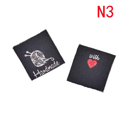 50 komada DIY naljepnica sa zastavicama za dodatke za šivanje odjeće, tkane ručno izrađene s ljubavlju, mačji šivaći stroj, naljepnice za odjeću, reljefne oznake