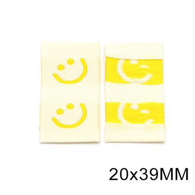 50 buc Etichete pentru haine Smile Etichete din bumbac alb lucrate manual Etichete realizate manual de broderie pentru haine pentru bebeluși Cusut Artizanat Accesorii pentru îmbrăcăminte