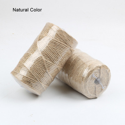 100 M/rullī krāsaina džutas aukla, dabiska rupjš audekls, hesiešu auklas kaņepju virve, džutas aukla mākslas darbiem. Dāvanu iesaiņojums