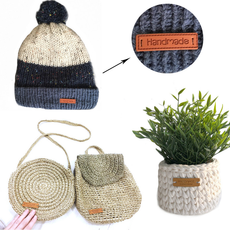 42x17mm medvjed naljepnice ručno izrađene oznake koala ručno izrađene pletene PU oznake za šivanje odjeće naljepnice od umjetne kože DIY kape/šal 50kom