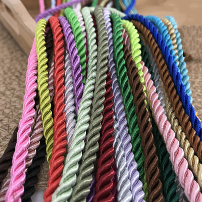 10 Meters/Lot 5mm 3 Strands Polyester Rope For Costume Jewelry Gift Box Decoration Rope DIY Handmade Home Textile Decoration