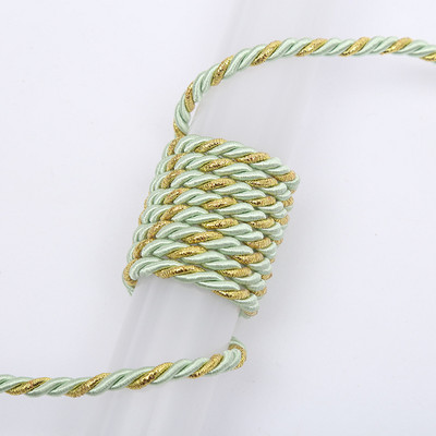 10 metri/partija 5 mm 3 šķiedru poliestera virve bižutērijas rotaslietām dāvanu kastītes dekorēšanai.