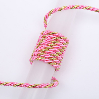 10 metri/partija 5 mm 3 šķiedru poliestera virve bižutērijas rotaslietām dāvanu kastītes dekorēšanai.