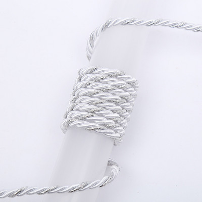 10 metri/partija 5 mm 3 šķiedru poliestera virve bižutērijas rotaslietām dāvanu kastītes dekorēšanai.