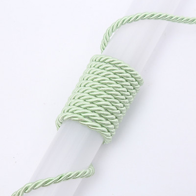 10 metri/partija 5 mm 3 šķiedru poliestera virve bižutērijas rotaslietām dāvanu kastītes dekorēšanai.