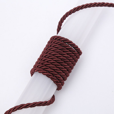 10 metri/partija 5 mm 3 šķiedru poliestera virve bižutērijas rotaslietām dāvanu kastītes dekorēšanai.