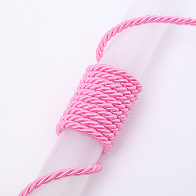 10 metri/partija 5 mm 3 šķiedru poliestera virve bižutērijas rotaslietām dāvanu kastītes dekorēšanai.