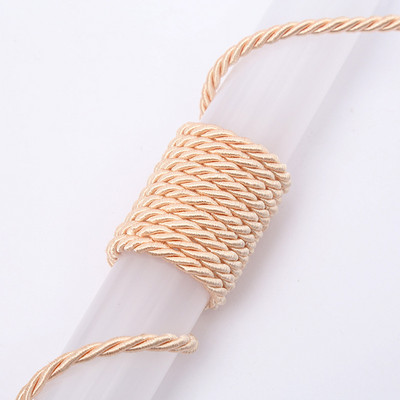 10 metri/partija 5 mm 3 šķiedru poliestera virve bižutērijas rotaslietām dāvanu kastītes dekorēšanai.