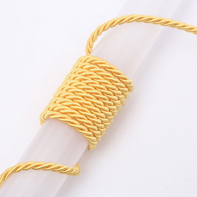 10 metri/partija 5 mm 3 šķiedru poliestera virve bižutērijas rotaslietām dāvanu kastītes dekorēšanai.