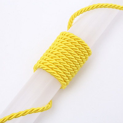 10 metri/partija 5 mm 3 šķiedru poliestera virve bižutērijas rotaslietām dāvanu kastītes dekorēšanai.