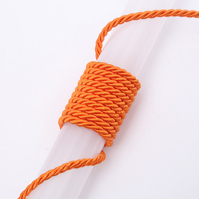 10 metri/partija 5 mm 3 šķiedru poliestera virve bižutērijas rotaslietām dāvanu kastītes dekorēšanai.