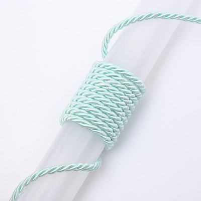 10 metri/partija 5 mm 3 šķiedru poliestera virve bižutērijas rotaslietām dāvanu kastītes dekorēšanai.