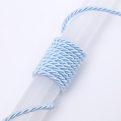 10 metri/partija 5 mm 3 šķiedru poliestera virve bižutērijas rotaslietām dāvanu kastītes dekorēšanai.