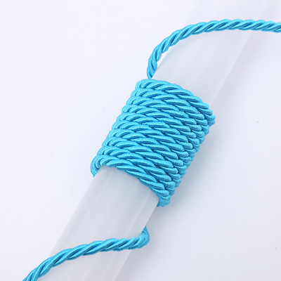 10 metri/partija 5 mm 3 šķiedru poliestera virve bižutērijas rotaslietām dāvanu kastītes dekorēšanai.