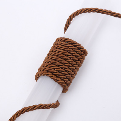 10 metri/partija 5 mm 3 šķiedru poliestera virve bižutērijas rotaslietām dāvanu kastītes dekorēšanai.