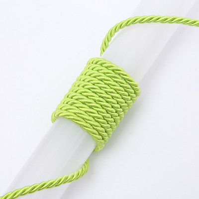 10 metri/partija 5 mm 3 šķiedru poliestera virve bižutērijas rotaslietām dāvanu kastītes dekorēšanai.