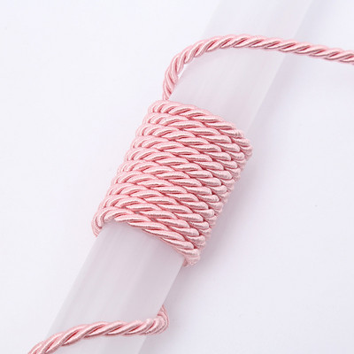 10 metri/partija 5 mm 3 šķiedru poliestera virve bižutērijas rotaslietām dāvanu kastītes dekorēšanai.