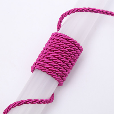 10 metri/partija 5 mm 3 šķiedru poliestera virve bižutērijas rotaslietām dāvanu kastītes dekorēšanai.