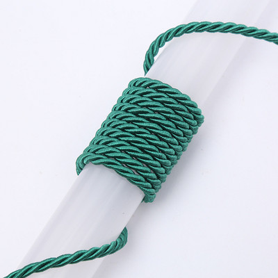 10 metri/partija 5 mm 3 šķiedru poliestera virve bižutērijas rotaslietām dāvanu kastītes dekorēšanai.