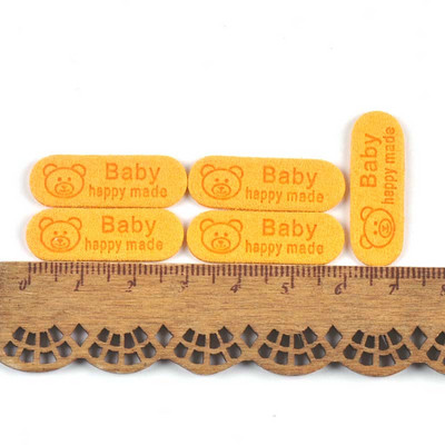 50 komada Ručno izrađene etikete s uzorkom medvjeda Oznake Odjeća Ručno izrađene etikete od PU kože Uradi sam šeširi Torbe Oznake za šivanje Odjevni dodaci cp3509