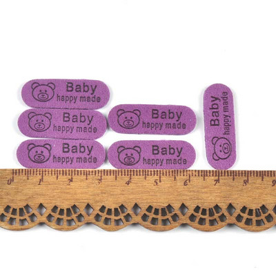 50 komada Ručno izrađene etikete s uzorkom medvjeda Oznake Odjeća Ručno izrađene etikete od PU kože Uradi sam šeširi Torbe Oznake za šivanje Odjevni dodaci cp3509