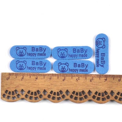 50 komada Ručno izrađene etikete s uzorkom medvjeda Oznake Odjeća Ručno izrađene etikete od PU kože Uradi sam šeširi Torbe Oznake za šivanje Odjevni dodaci cp3509