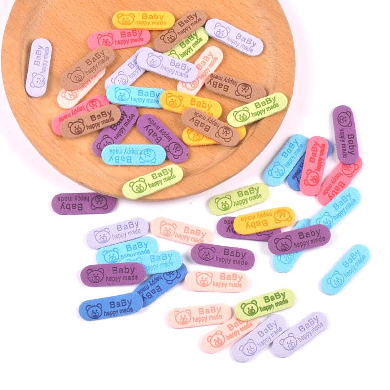 50 komada Ručno izrađene etikete s uzorkom medvjeda Oznake Odjeća Ručno izrađene etikete od PU kože Uradi sam šeširi Torbe Oznake za šivanje Odjevni dodaci cp3509