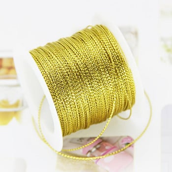 Σύρμα Glitter 20m Χρυσό Ασημί χρώμα Σχοινί Στρογγυλή ετικέτα Κορδόνι δώρου Συσκευασία DIY Κοσμήματα Κατασκευή ρούχων Διακόσμηση πάρτι