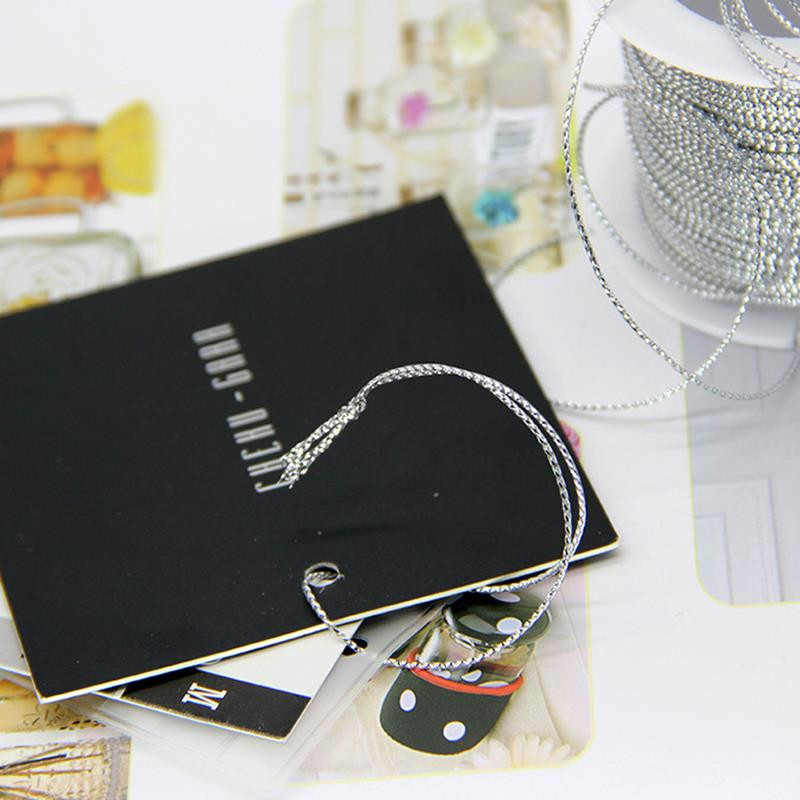 20 m-es csillogó drót arany ezüst színű kötél kerek címke cérna zsinór ajándék csomagoló zsinór barkács ékszer készítés ruha buli dekoráció