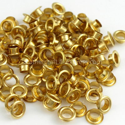 100 rinkinių 3,5 mm žalvarinė kilpa su poveržle.