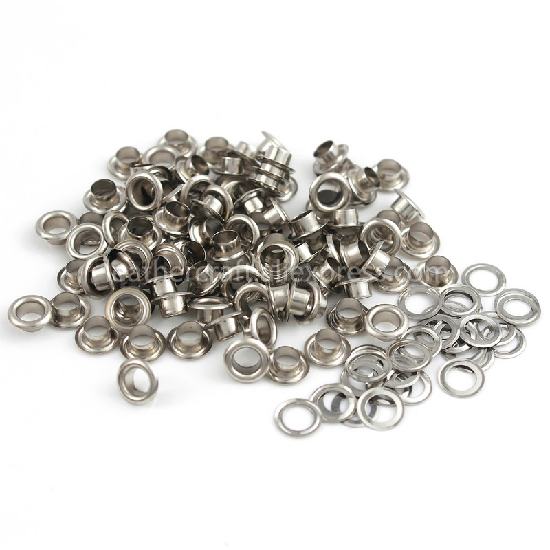 100 rinkinių 3,5 mm žalvarinė kilpa su poveržle.