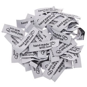 50 buc/pachet etichete țesute din pânză lavabilă pentru îmbrăcăminte, accesorii pentru matlasare, fabrică, acasă, colecție Colthes