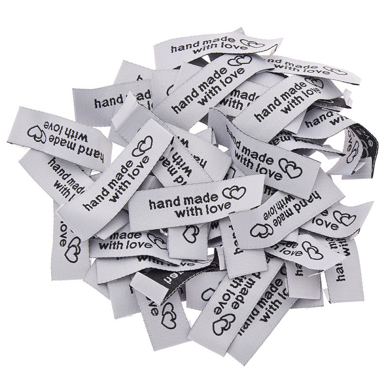 50 buc/pachet etichete țesute din pânză lavabilă pentru îmbrăcăminte, accesorii pentru matlasare, fabrică, acasă, colecție Colthes