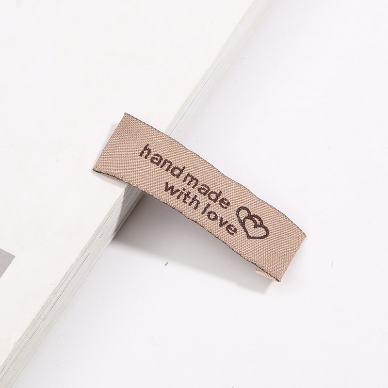 40 komada naljepnica za odjeću 50x15 mm ručno rađenih oznaka naljepnica od poliesterske tkanine DIY odjeća šeširi traperice torbe pribor pribor