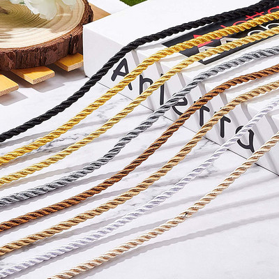 5 mm-es 5/10YD csavart zsinór kötél díszítő kézműves dekoratív nylon kötél kézzel készített zsinór varráshoz kézműves kárpitok otthoni dekorációhoz