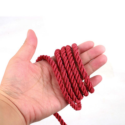 5 mm 5/10YD susuktos virvelės lyno apdaila, dekoratyvinė nailono virvė Rankų darbo virvelė, skirta siuvimui amatų apmušalai namų dekoravimui