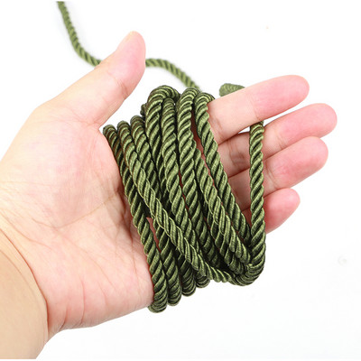 5 mm 5/10YD susuktos virvelės lyno apdaila, dekoratyvinė nailono virvė Rankų darbo virvelė, skirta siuvimui amatų apmušalai namų dekoravimui